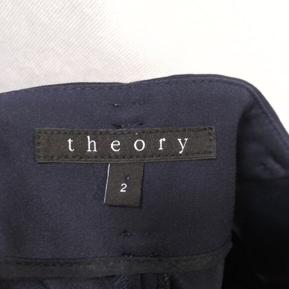 Theory Natural Bedina Pavia Ankle Cropped Pants Career Preppy Size 2 - Picture 7 of 10